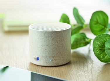 Logo trade promotional gifts image of: 3W speaker in wheat straw/ABS